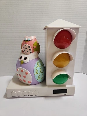 Semáforo "Ya es hora" semáforo sueño despertador niños despertador búho escotilla Foto 1 de 4