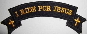 PARCHE CRUZADO CRISTIANO - I RIDE FOR JESUS - PARCHE CHALECO DE MOTOCICLISTA - Imagen 1 de 1