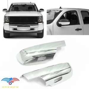 fits 2007-2013 Chevy Silveardo GMC Sierra Tahoe Yukon Chrome Lower Mirror Cover - Bild 1 von 1