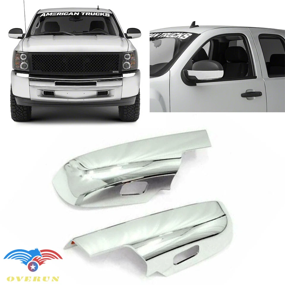 Cubierta de espejo inferior cromada para Chevy Silveardo GMC Sierra Tahoe Yukon 2007-2013 Foto 1 de 1