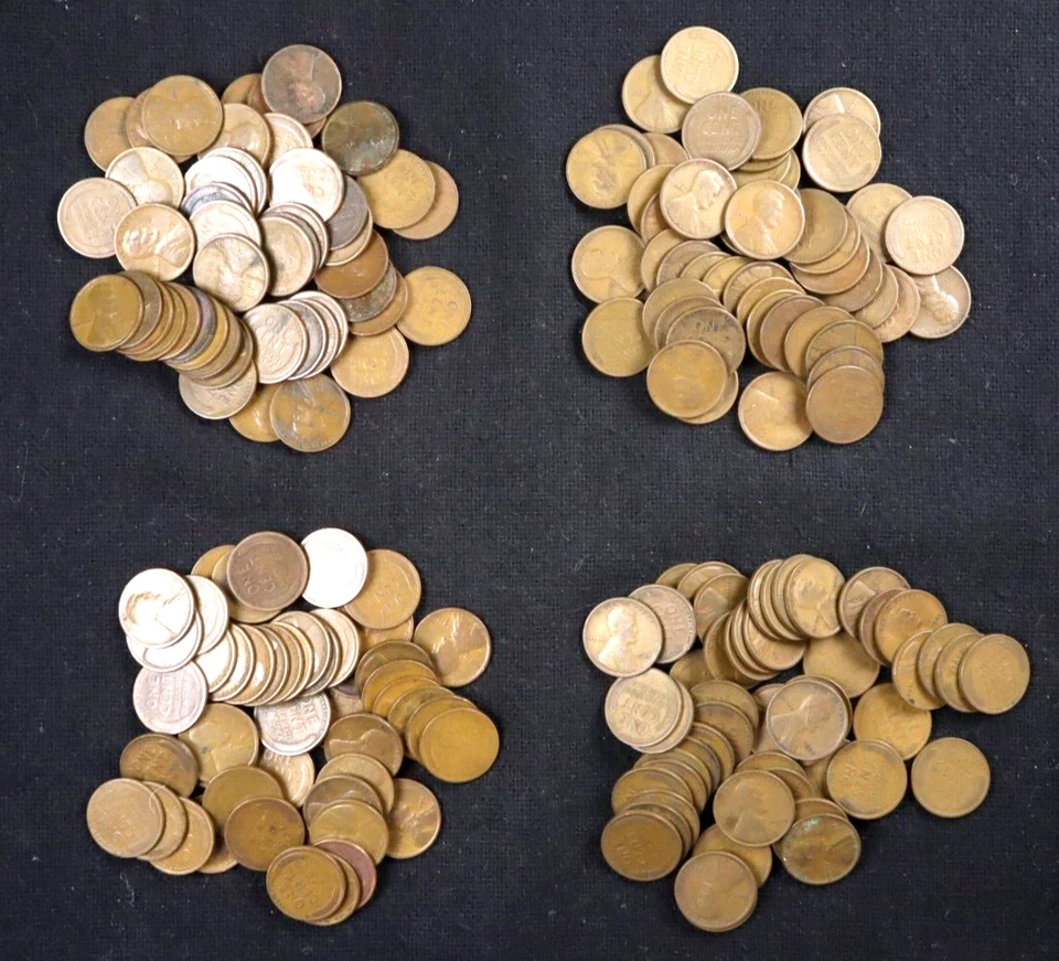 Lot of 201-Lincoln Wheat Cents (1919 + 1919-S + 1920 + 1925)-Nicely Circ 4 Rolls - Image 1 of 4