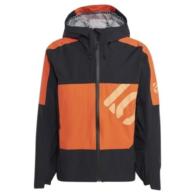 Five Ten Adidas Hooded Rain Cycling Jacket, Women's, Orange, Small - Image 1 of 3