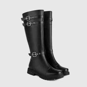 BRITISH ARMY 3 BUCKLE OFFICER BOOTS, MILITARY HORSE RIDING BOOTS - All Sizes - Picture 1 of 10