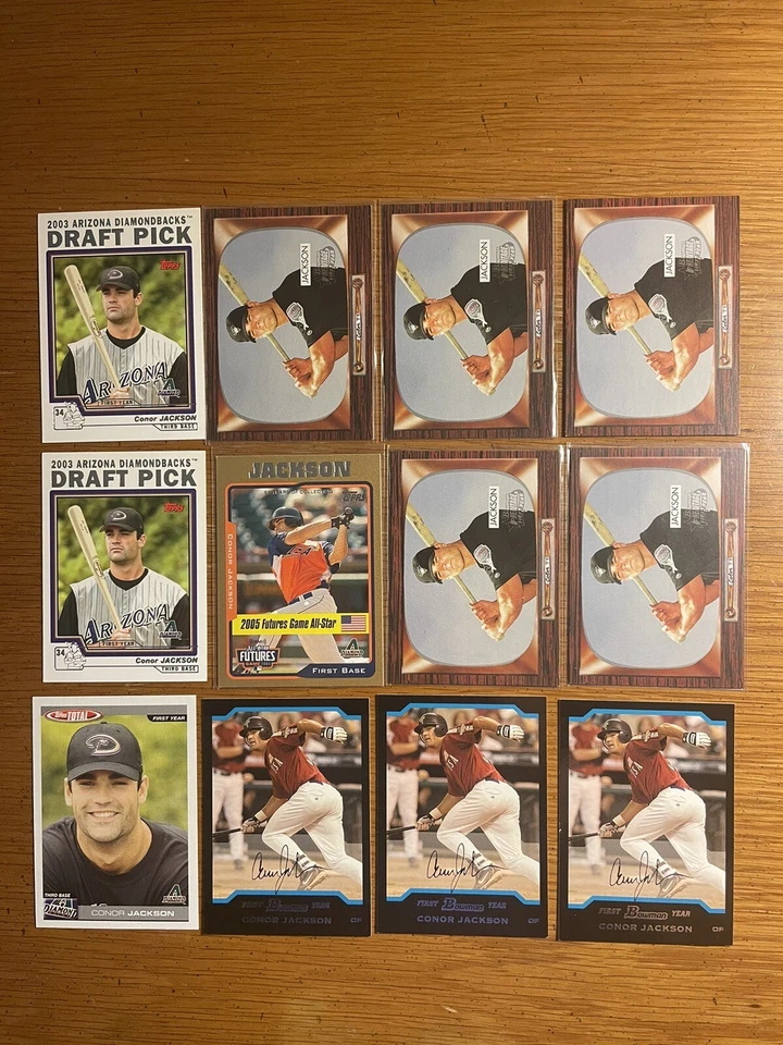 Conor Jackson Diamondbacks Lot of (12) 2004 Rookies Heritage Topps Bowman Mint - Image 1 of 1