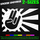Rising Sun Shocker Hand Signal Funny Window Decal Bumper Sticker JDM illest 0536
