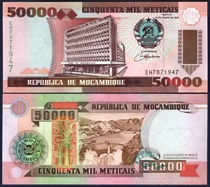 MOZAMBIQUE 🇲🇿 P138* 50000 METICAIS* ND 16/06/1993* UNC GEM* USA SELLER - Picture 1 of 1