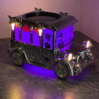 Brand New Bath & Body Works Halloween 3-Wick Light Up Hearse Candle Holder - Image 1 of 4