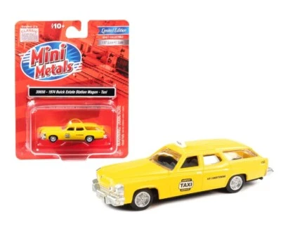Classic Metal Works 1/87 HO 1974 BUICK ESTATE WAGON Diecast Car Yellow Cab Taxi - Image 1 of 3