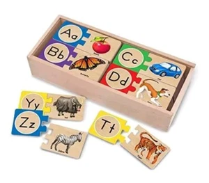 Melissa & Doug Self-Correcting Wooden Number Puzzles / Storage Box (40 pcs) New - Picture 1 of 10