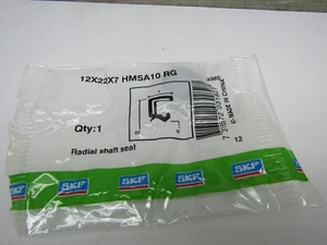 SKF CR 12x22x7 12mm X 22mm X 7mm Metric Oil Seal HMSA10 RG Radial Shaft Seal - Picture 1 of 3