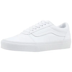 Mens Vans Ward Low Top Canvas White/ White Lace Up Shoes - Picture 1 of 6