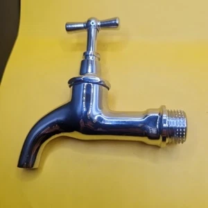Antik Auslaufhahn Messing Vintage Wasserhahn Oldtimer Ventilauslaufhahn DDR - Bild 1 von 10