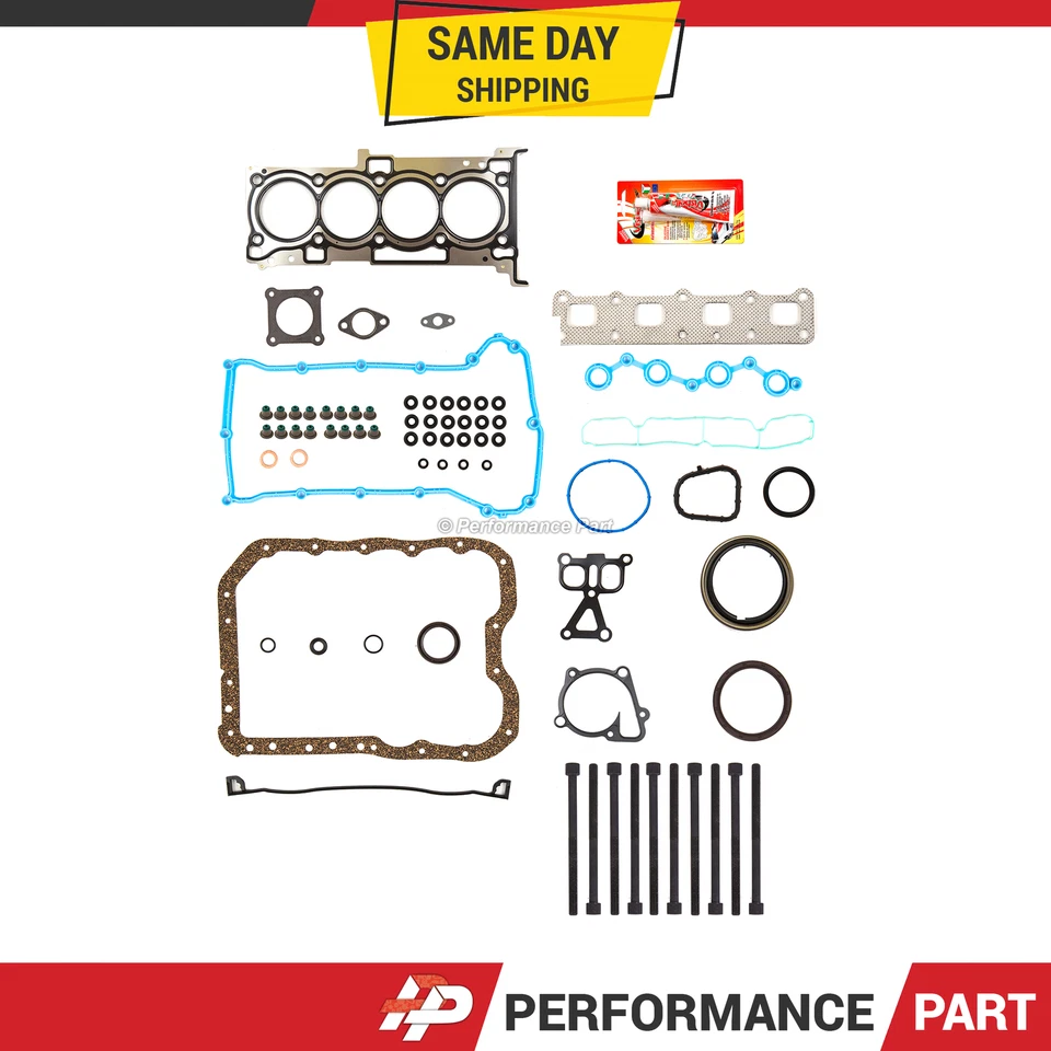 Juego completo de juntas pernos de cabeza para calibre Dodge 08-09 2,4 L DOHC 16v VIN F Foto 1 de 4