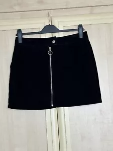 BDG Urban Outfitters Black Short A Line Corduroy Skirt - Ladies Size Large L 14 - Picture 1 of 5