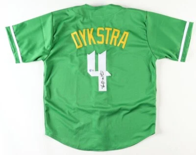 Camiseta deportiva firmada por Lenny Dykstra de los Filis de Filadelfia del Día de San Patricio (Beckett) Foto 1 de 4