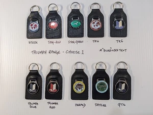 KEY FOB ring leather gift badge TRIUMPH 1300 1500 2000 2500 2.5 TC S toledo - Picture 1 of 7
