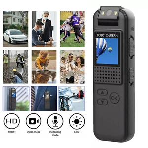 20-hour 1080P Camcorder Mini Police Body Camera HD 180° Video DVR IR Night Cam - Picture 1 of 18