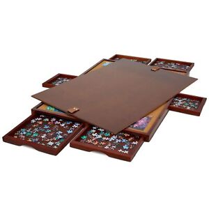 Jumbl Premium 1000 Piece Wooden Puzzle Board 23” x 31” w/Felt Surface