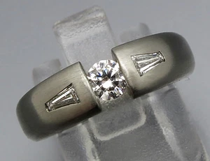 MATURE DESIGN - TOP BEAUTIFUL PLATINUM DIAMOND CLAMPING RING - 960 PLATINUM - Picture 1 of 8