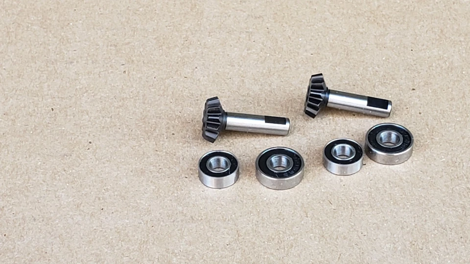  tekno nb48.4 SMALL PINION BEVEL GEAR AND BEARINGS  - Image 1 of 1