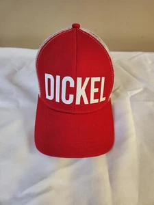 Gorra de béisbol ajustable Dickel roja/blanca Trucker Snapback. (Usado) - Imagen 1 de 5