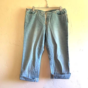 Vintage Tommy Hilfiger junior girl's super low rise Tommy  jeans capris size 9 - Picture 1 of 9