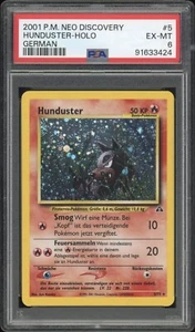2001 Pokemon DEUTSCH Unlimited Neo Discovery Hunduster-Houndour Holo 5/75 PSA 6 - Bild 1 von 2