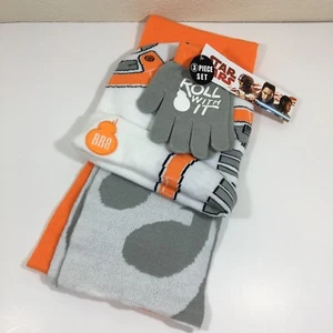 Star Wars BB-8, Hat Glove & Scarf Set, Kids 3 piece, Winter Beanie, Roll With It - Picture 1 of 5