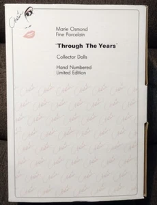 VTG BOX ONLY Marie Osmond Through The Years For Donny Marie Fine Porcelain Dolls - Picture 1 of 6