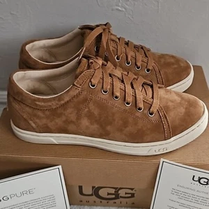 UGG Tomi Water Resistant Suede Sneaker Gr. 5,5 Damen Chestnut Neu Leder - Bild 1 von 13