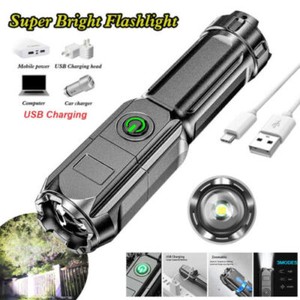 Rechargeable 990000Lm Led Flashlight Torch Zoomable Tactical Police Super Bright