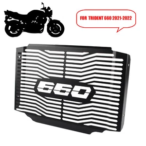 Front Radiator Grille Guard Cover Protector Fit For Trident 660 2021-2022 Black - Picture 1 of 11