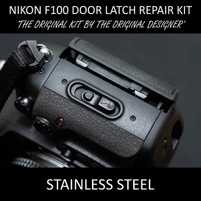 Nikon F100 Back Film Door Broken Latch Metal Repair Kit - Stainless Steel - Image 1 of 4
