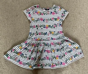 Joules Girls Short Sleeve Harbour Print Jersey Breton Dress - 9 Years. VGC - Picture 1 of 8