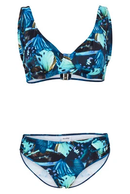 Fashy Bikini 23643 Gr. Cup E42- E46 blau/bunt Bügel Damenbademode medium forming - Bild 1 von 3