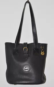 Vintage Dooney & Bourke Leder Bucket Bag Tasche selten schwarz Fuß - Bild 1 von 11
