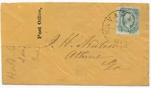 CSA Scott #12c Legato Savannah, GA CDS 21 dicembre 1863 Copertina Avversità Pre-Stampata - Foto 1 di 2