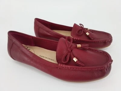 Zapatos Mocasines Isaac Mizrahi Live ROJO Cuero Borla Talla EE. UU. 7,5 M NOS Foto 1 de 4