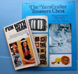 Craft Books The Yarn Crafter Treasure Chest Volume 2 and Fun With Yarn Vintage! - Picture 1 of 7