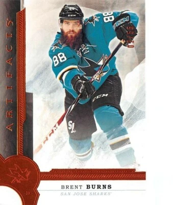 2016-17 Artifacts Orange #61 Brent Burns /55 - Image 1 of 2