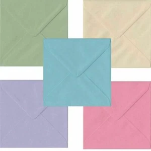 90 Pastel Colour Envelopes. Multi Coloured S4 Gummed Pastel Coloured Envelopes. - Imagen 1 de 1