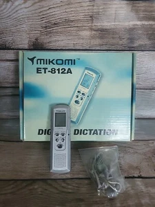 Digital Dictation Mikomi ET-812A, 127 Recordings, Office Equipment, Built In Mic - Picture 1 of 8