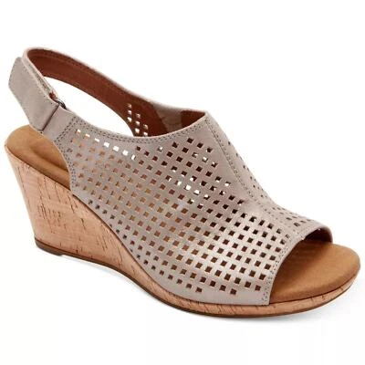 Sandalias de cuña Rockport para mujer Briah Perf talla US 11M color caqui tostado Foto 1 de 4