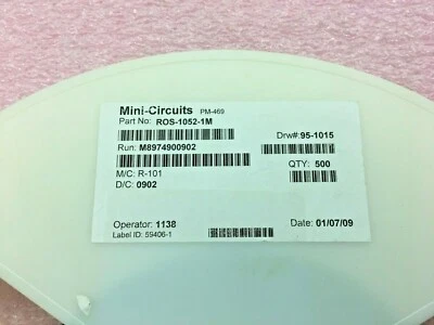 (5 PIECE LOT) ROS-1052-1M, MINI-CIRCUITS OSCILLATOR, VOLTAGE CONTROLLED,1.052G - Image 1 of 2