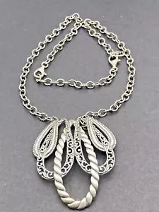 .925 Sterling Silver Carolyn Pollack Lasting Connections Necklace W/extender - Picture 1 of 11