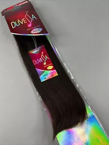 16” Yaki Straight #2 Dark Brown Duvessa Remi 100% Human Hair Track Extensions - Picture 1 of 5