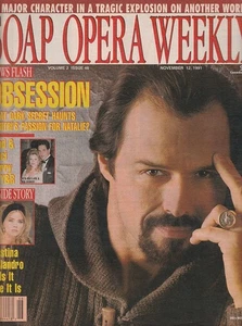 Soap Opera Weekly Nov 12, 1991 MICHAEL NADER-KRISTINA MALANDRO-LARRY BRYGGMAN - Picture 1 of 4