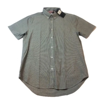 Camisa con botones FIVE FOUR para hombre talla mediana gris manga corta informal nueva con etiquetas Foto 1 de 4