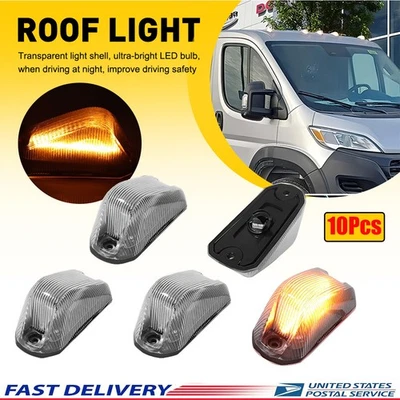Amber Running Cab Roof Marker Lights for Dodge RAM Promaster 3500 2014-2023 10x - Image 1 of 4