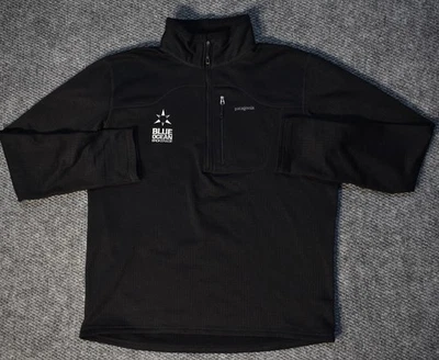 Pullover Patagonia R1 Para Hombre Grande Negro Polar Peso Medio Azul Océano Corretaje Foto 1 de 4